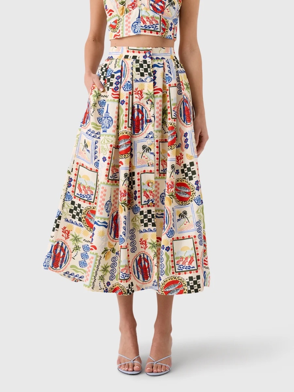 HUNTER BELL Eva Linen Skirt - Picture 1 of 7